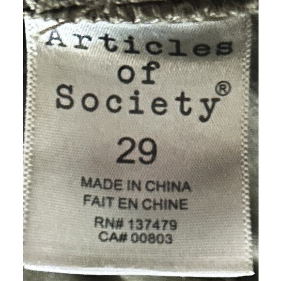 Articles of Society Mid-Rise Stretch Green Skinny Jeans Women's 29X29 - Picture 8 of 9